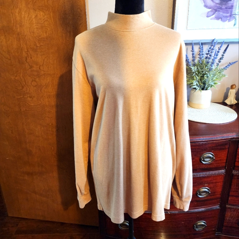 Lands' End Mock Long Sleeve Top
